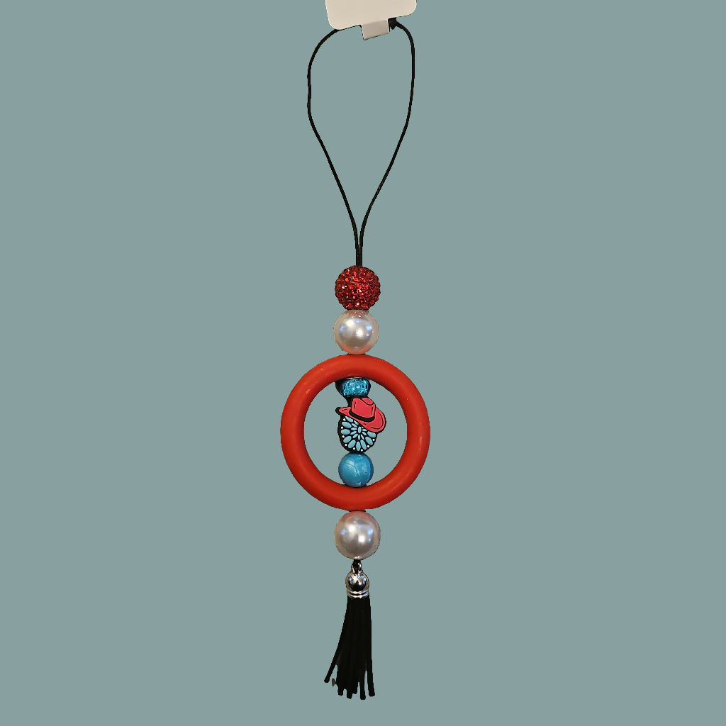 Red Rodeo Car Charm