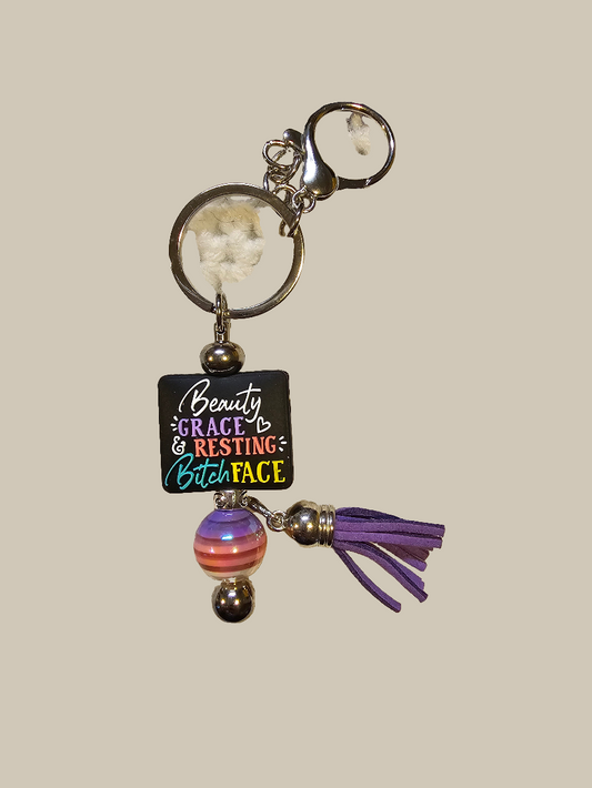 Resting Face Keychain