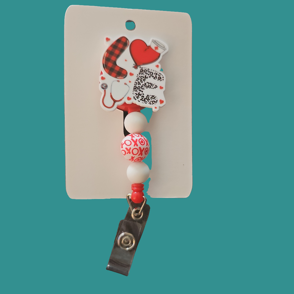 Love Nurse Badge Reel